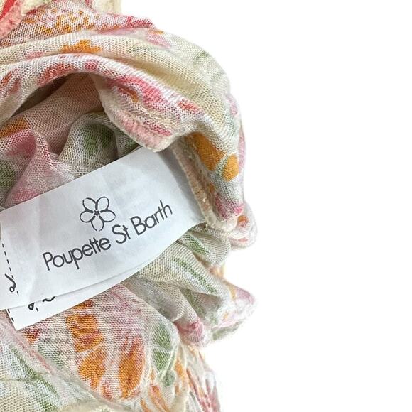 Poupette St‎ Barth Tesorino Mini Dress Floral Print Yellow Marigold One Size - Picture 13 of 15